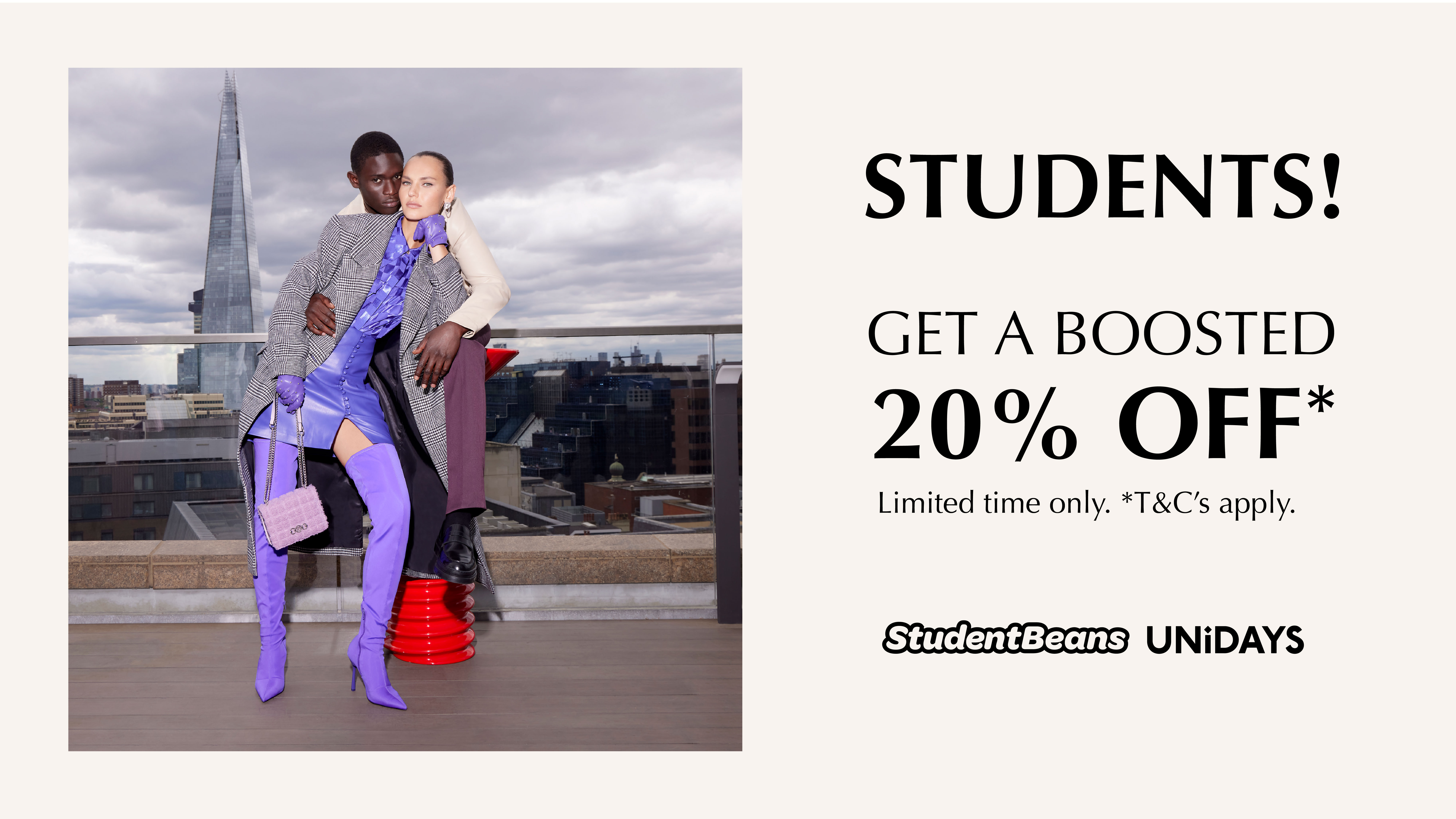 Students! Get a boosted 20% OFF at River Island