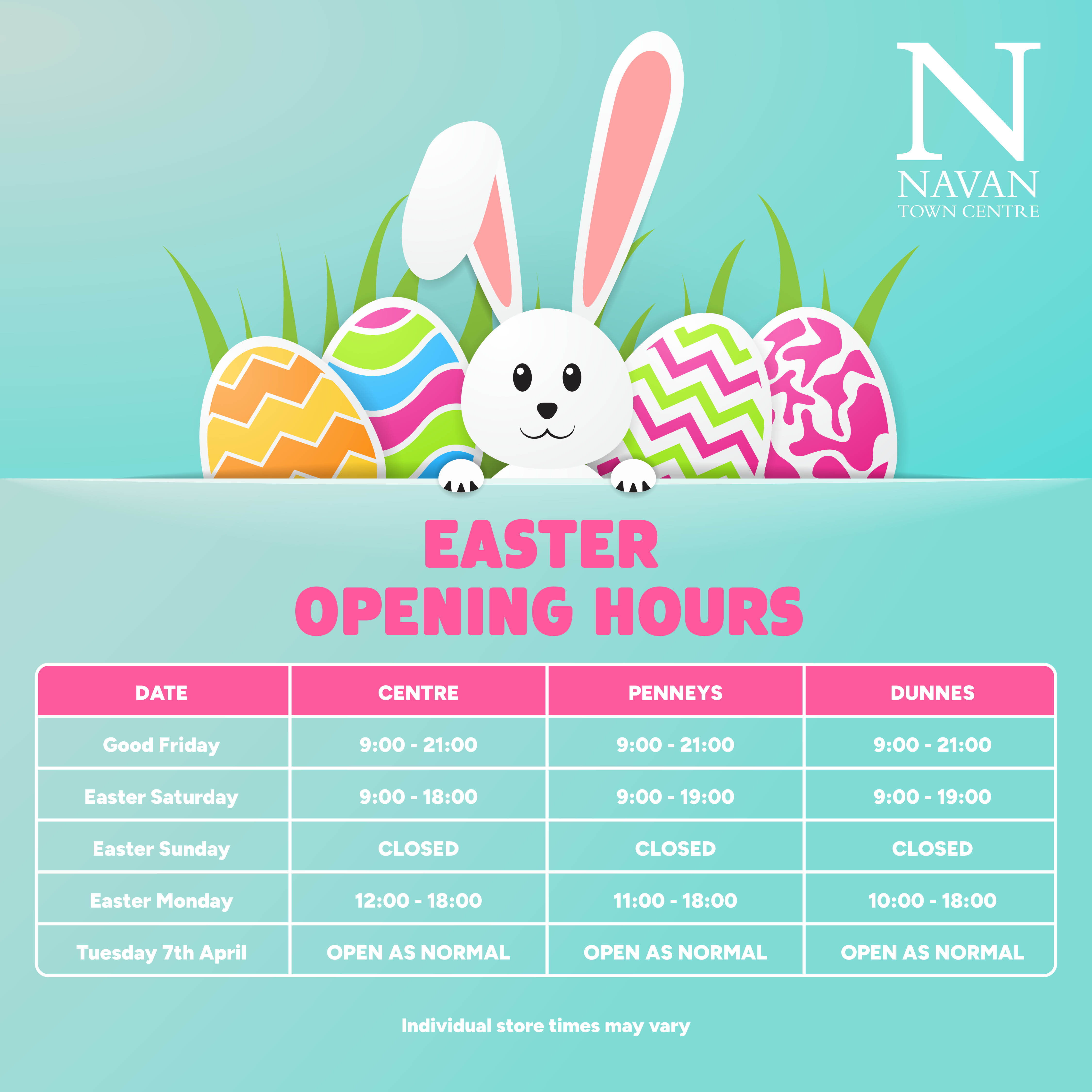Easter Opening Hours