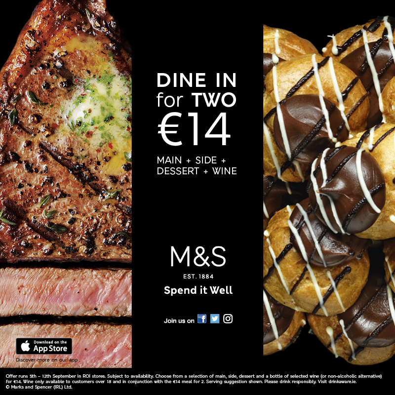 Dine in for two at M&S