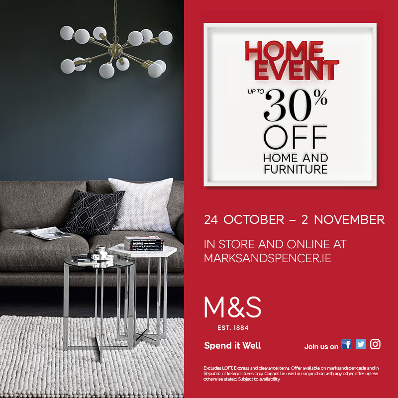 Up to 30% Off Home and Furniture at M&S