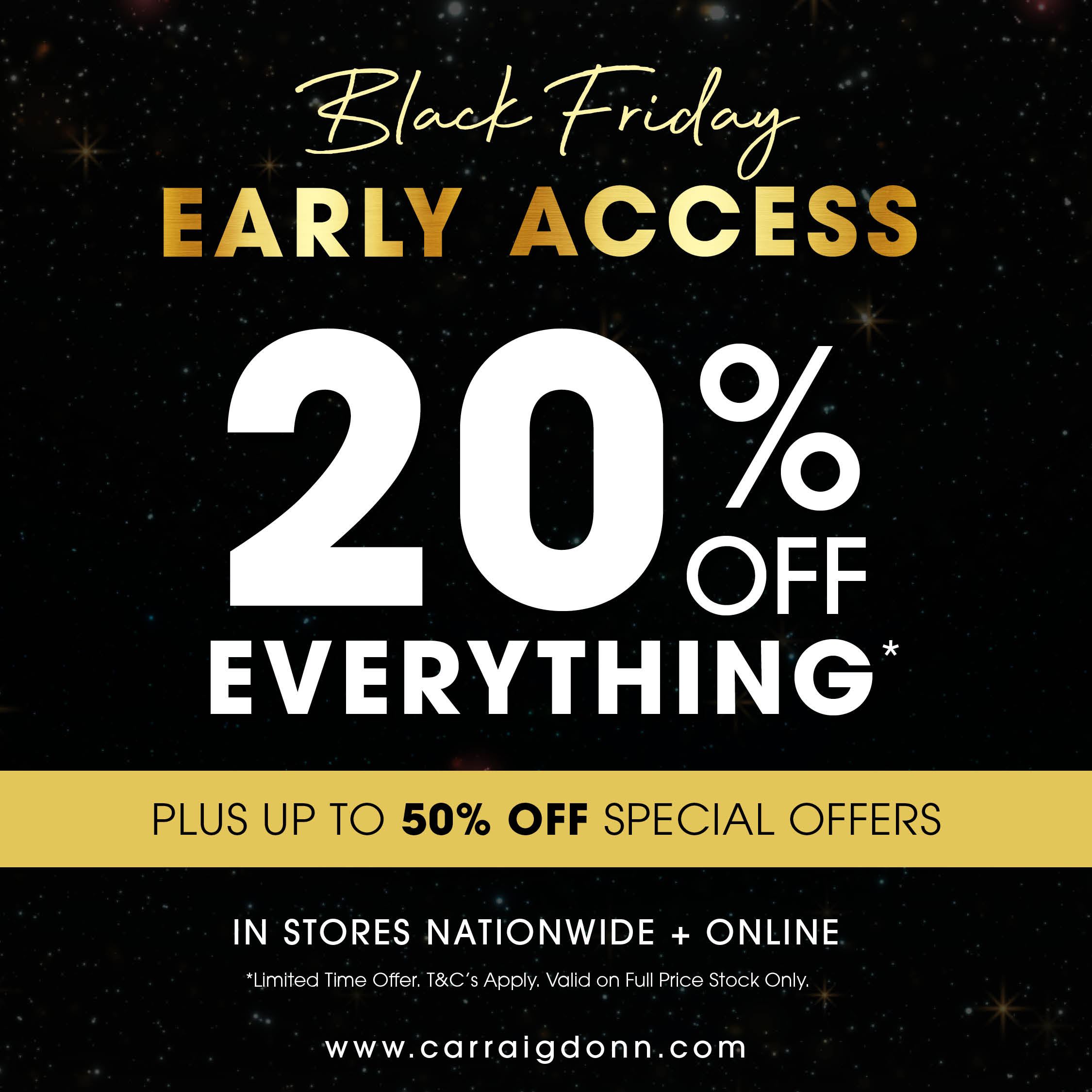 Would you like an Early Access to Carraig Donn’s BLACK FRIDAY SALE?! Well, it JUST WENT LIVE!