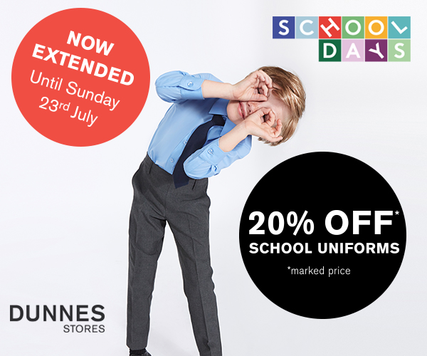Extended School Uniform Sale at Dunnes Stores