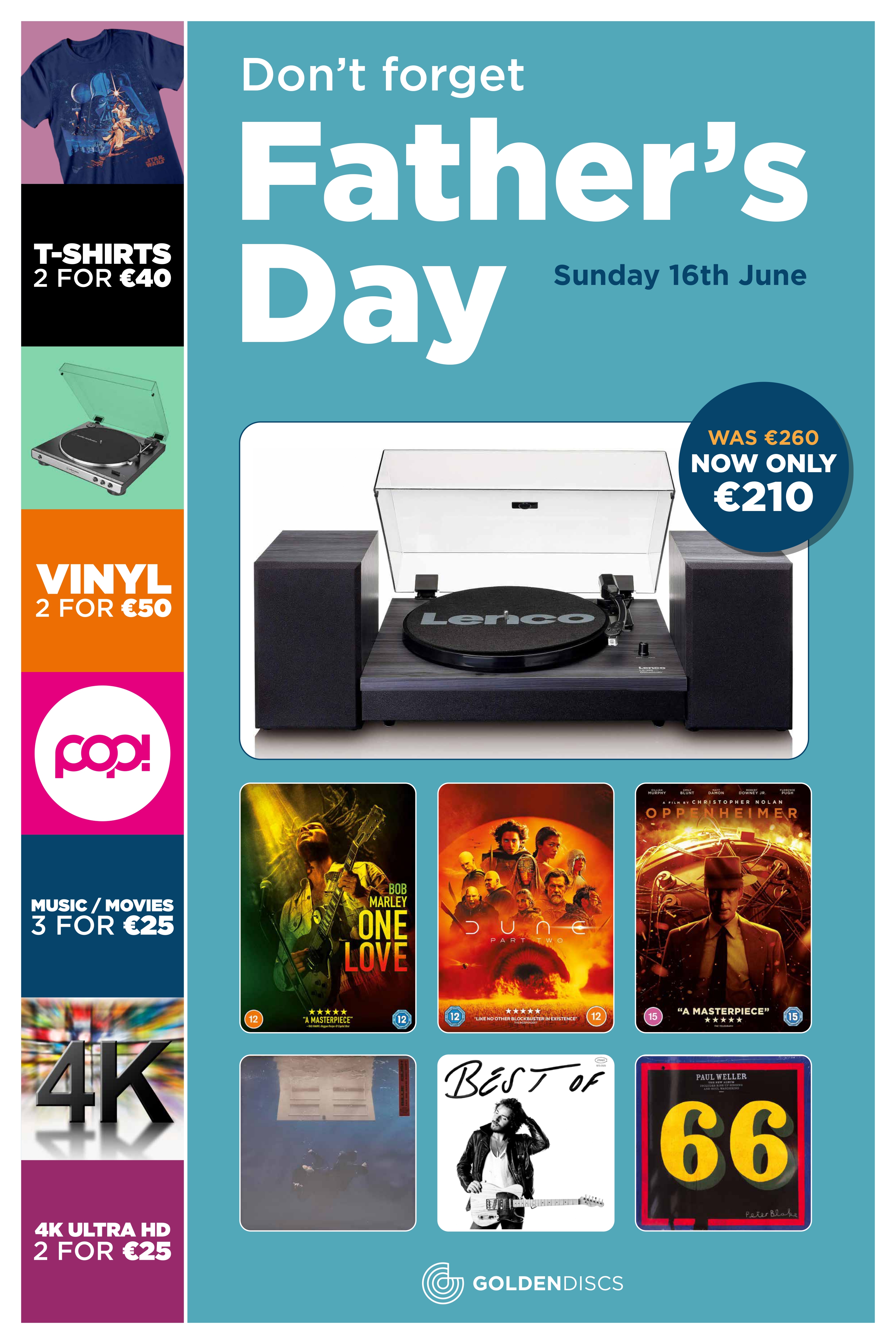 Celebrate Father's Day with Golden Discs!