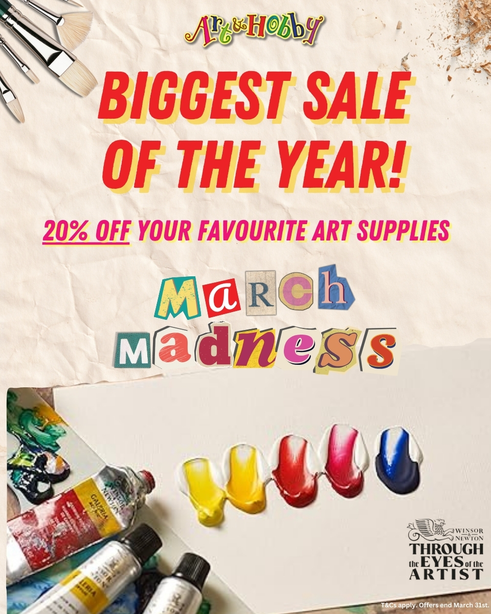 Art & Hobby’s biggest art sale of the year is back – March Madness!