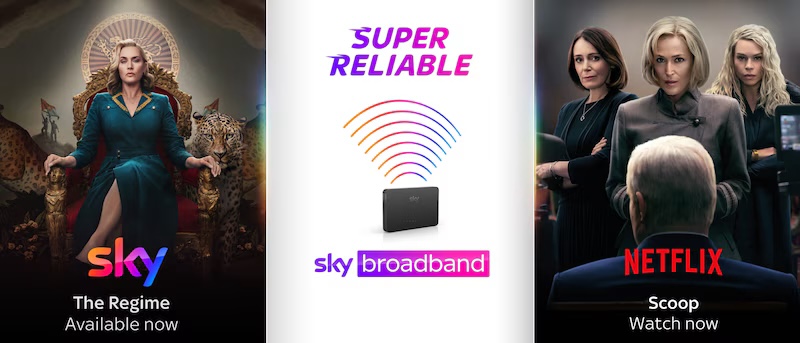 Get Sky Tv and Netflix with Ultrafast Sky Broadband For only €50 a month with no set up fees!