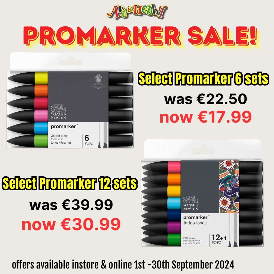 Take your creativity to the next level with Winsor and Newton Promarker select sets now available at a discount at Art & Hobby