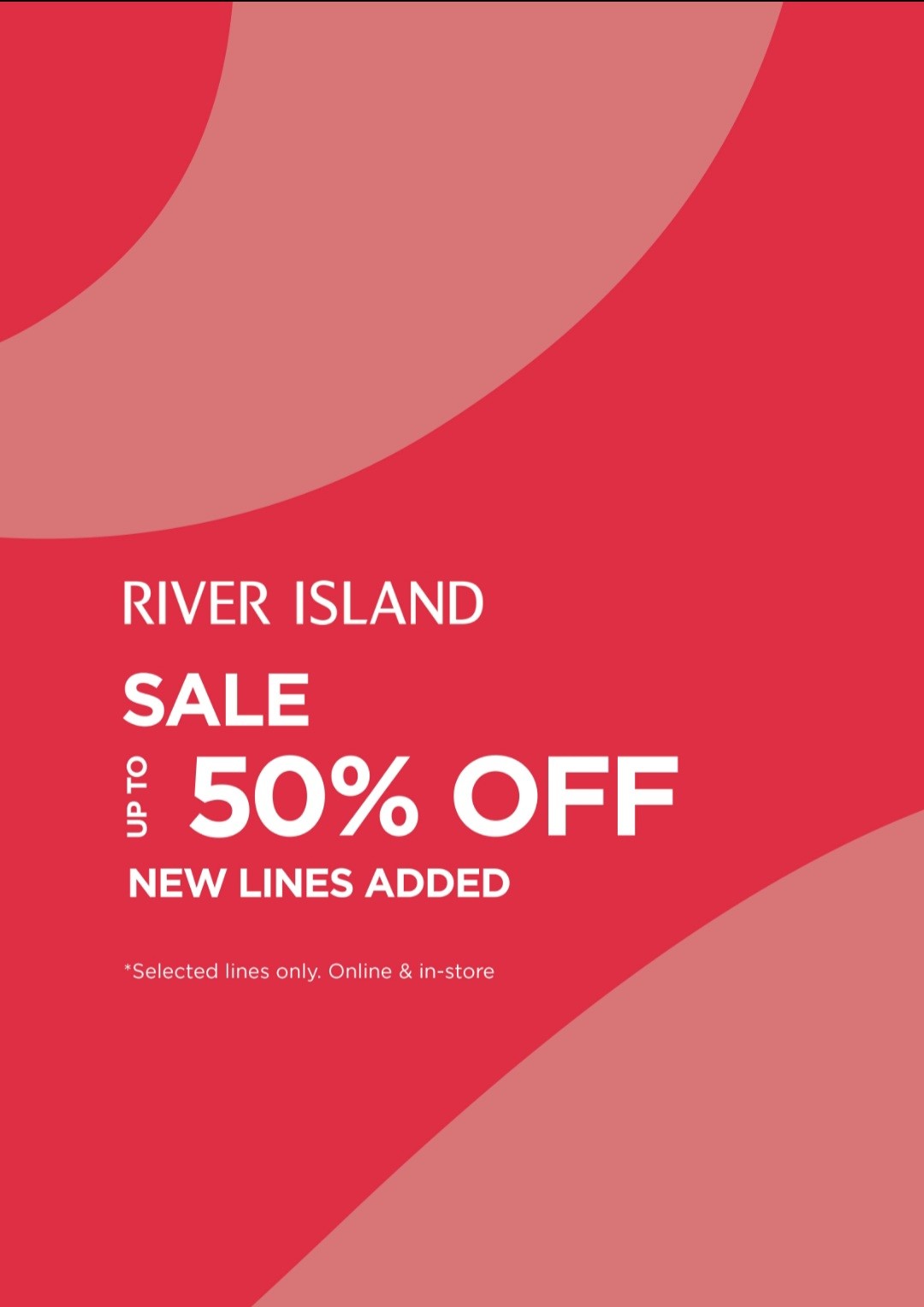 Up to 50% off at River Island!
