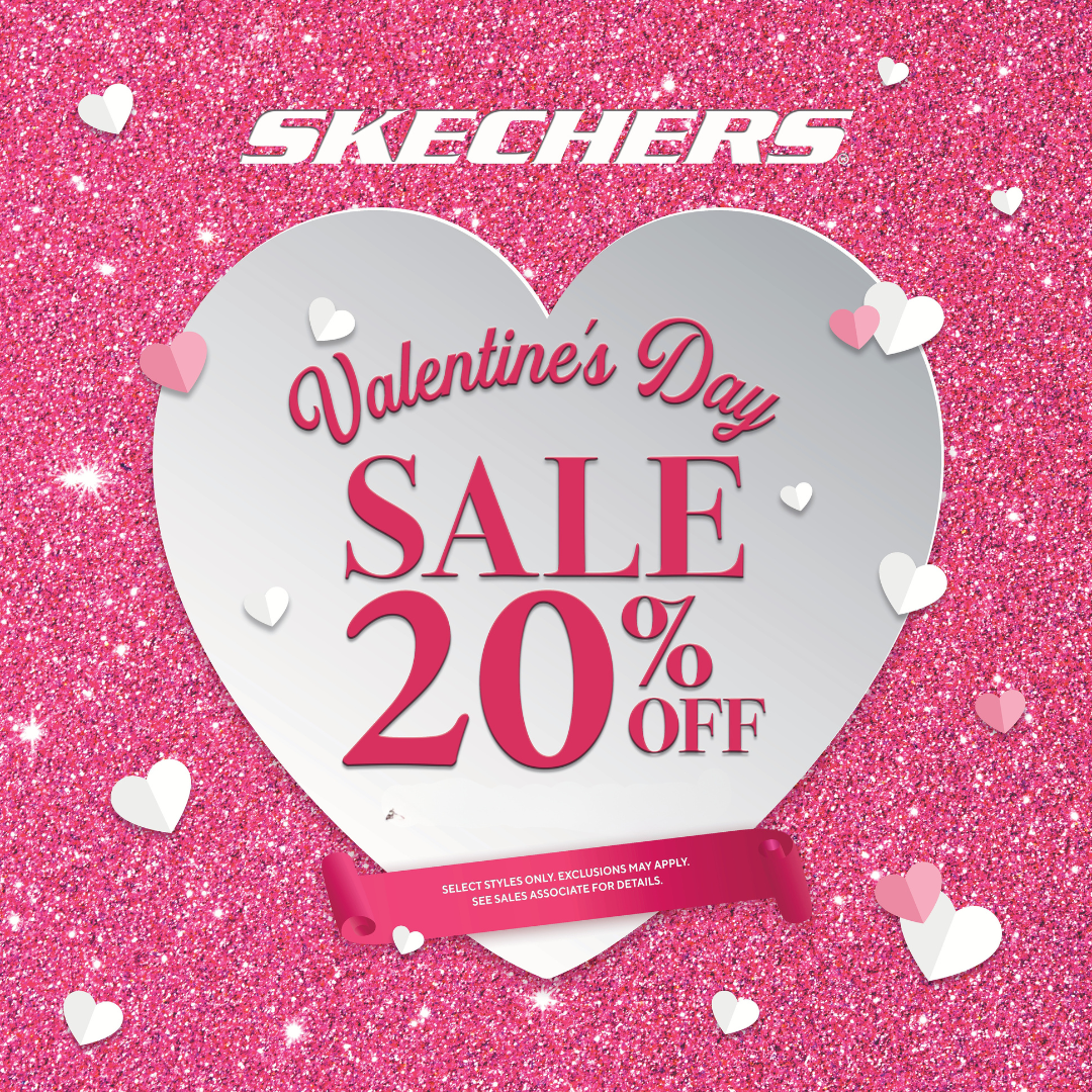 Step into love with 20% off at SKECHERS this Valentine’s Season