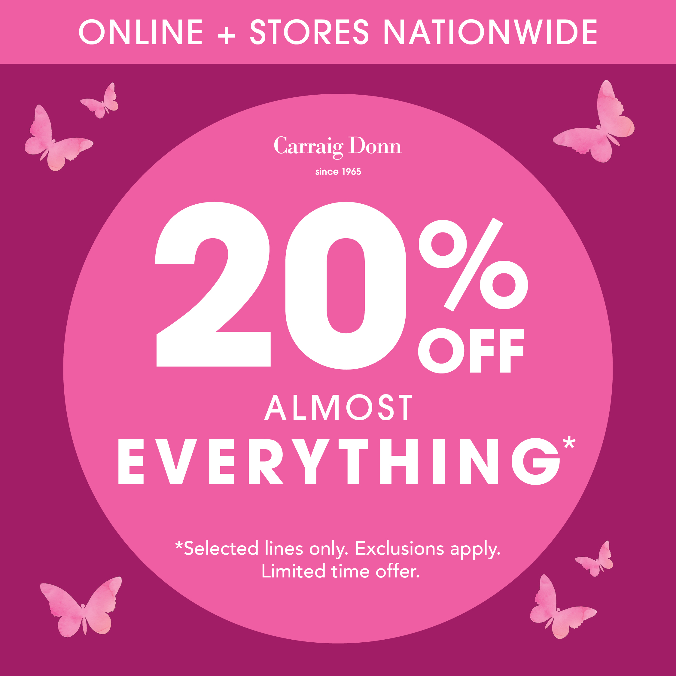 20% Off Almost Everything at Carraig Donn until Saturday, 2nd March!