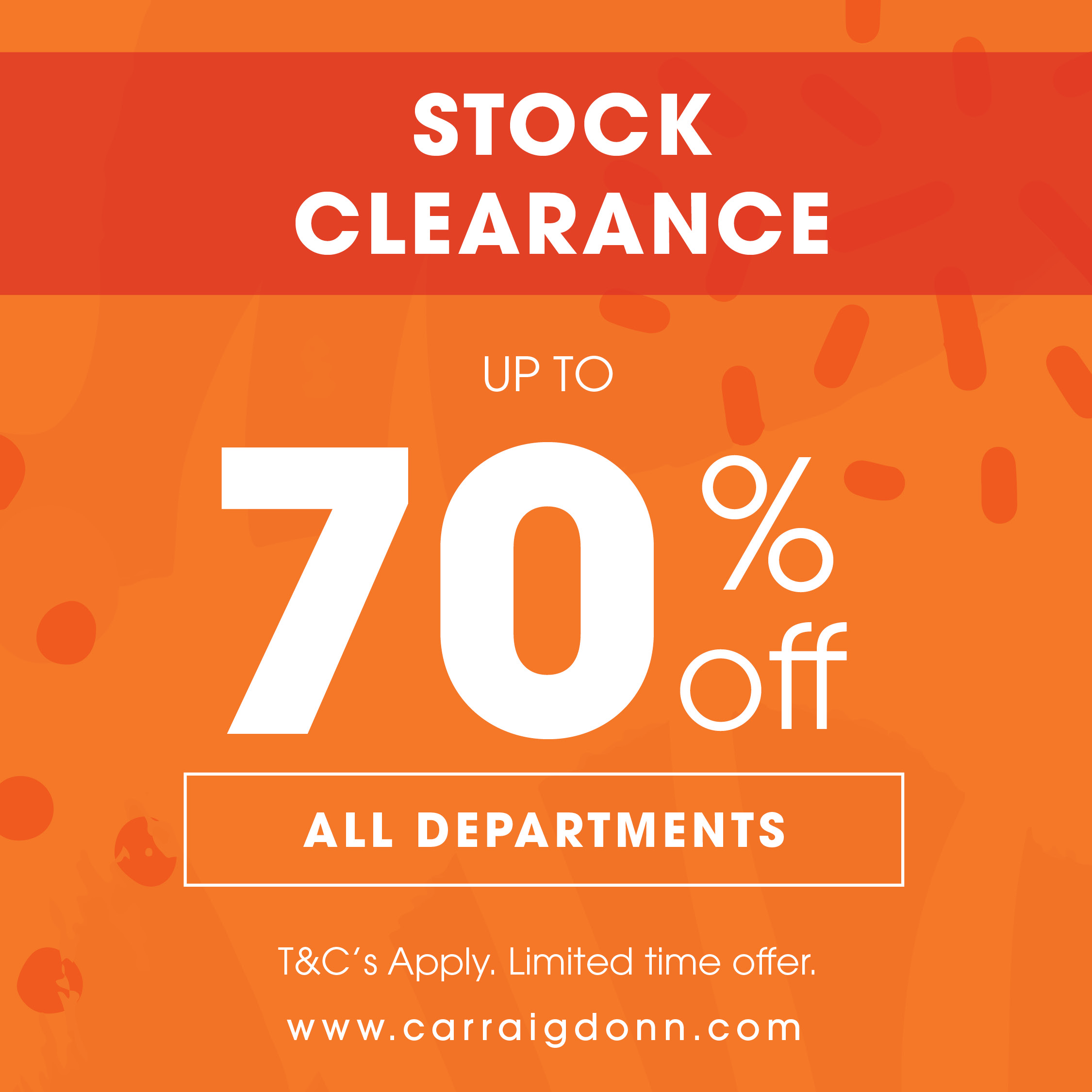 STOCK CLEARANCE SALE at Carraig Donn!