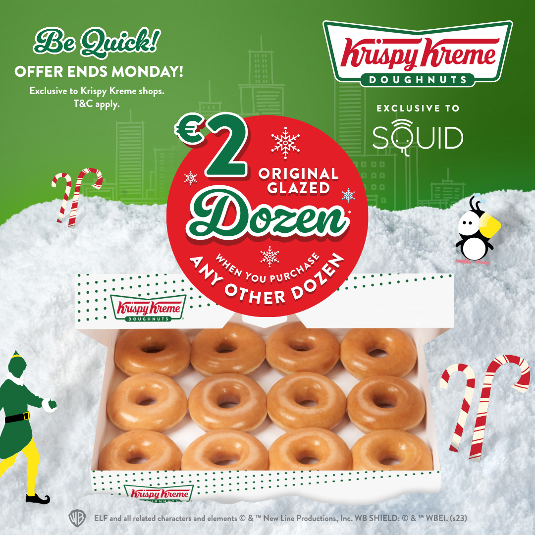 €2 Original Glazed Dozen Offer at Krispy Kreme