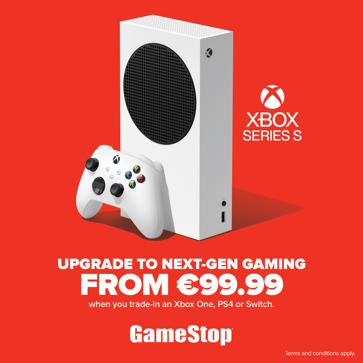 Upgrade to next-gen gaming and get an Xbox Series S from €99.99 at GameStop